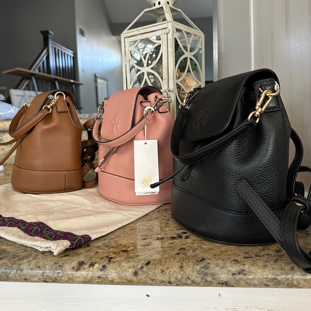 New Tory Burch Thea backpack /satchel/ shoulder leather bag <each>398 re… - Picture 3 of 16